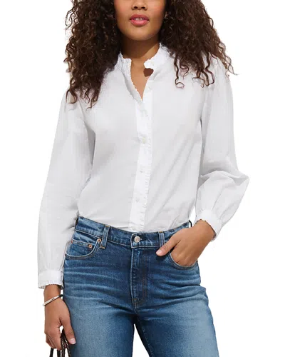 Alex Mill Chantilly Ruffled Cotton Shirt In White