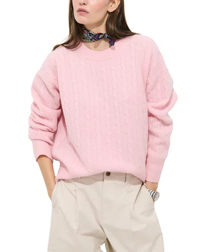 Alex Mill Charlie Cashmere Cable Knit Sweater In Pink