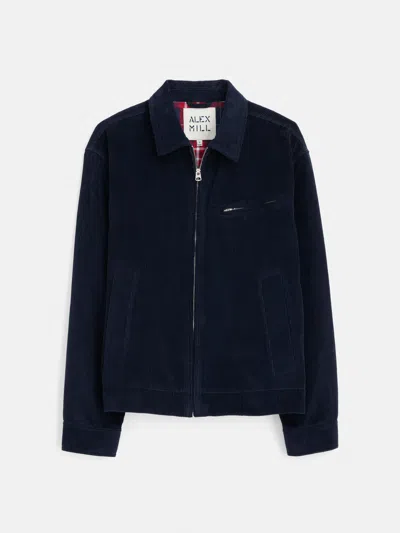 Alex Mill Charlie Zip Jacket In Corduroy In Dark Navy