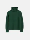 Alex Mill Chelsea Turtleneck In Cotton Cashmere In Hunter Green