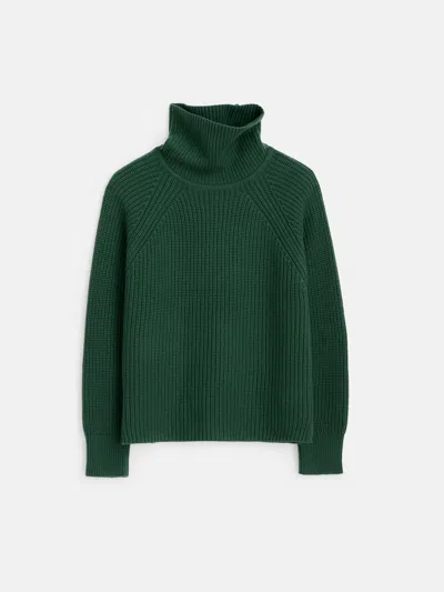 Alex Mill Chelsea Turtleneck In Cotton Cashmere In Hunter Green