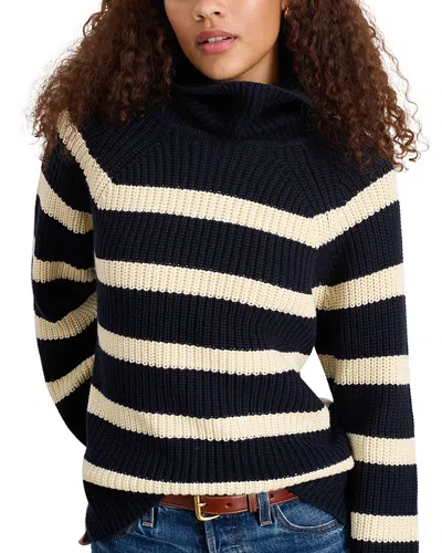 Alex Mill Chelsea Turtleneck Sweater In Navy/ivory
