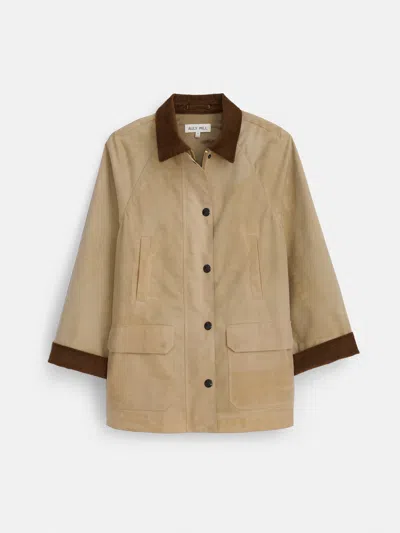 Alex Mill Chiltern Street Jacket In Waxed Cotton In Khaki