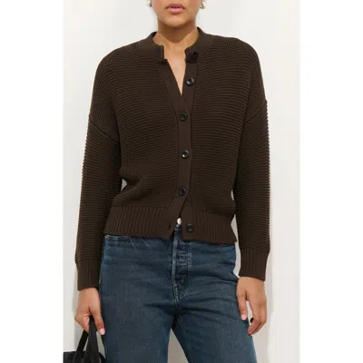 Alex Mill Chunky Cotton Cardigan In Brown