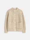 Alex Mill Mirielle Donegal Wool Blend Cardigan In Oatmeal