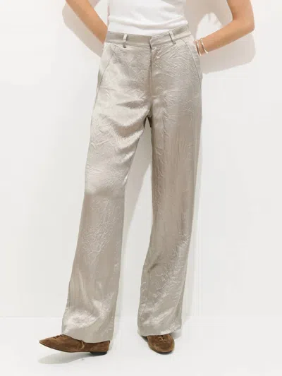 Alex Mill Claire Wide Leg Pant In Paloma In Silver