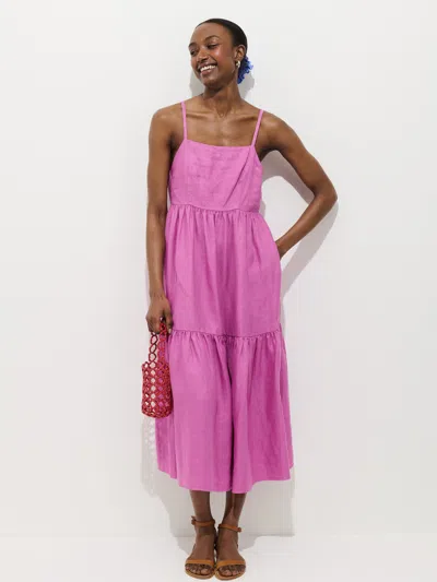 Alex Mill Clara Dress In Linen In Pink