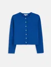 Alex Mill Coco Sport Stretch Cotton Cardigan In Blue