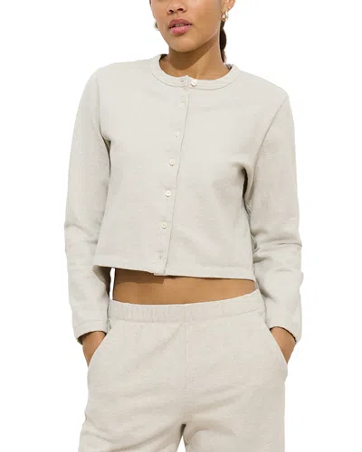 Alex Mill Coco Sport Stretch Cotton Cardigan In White