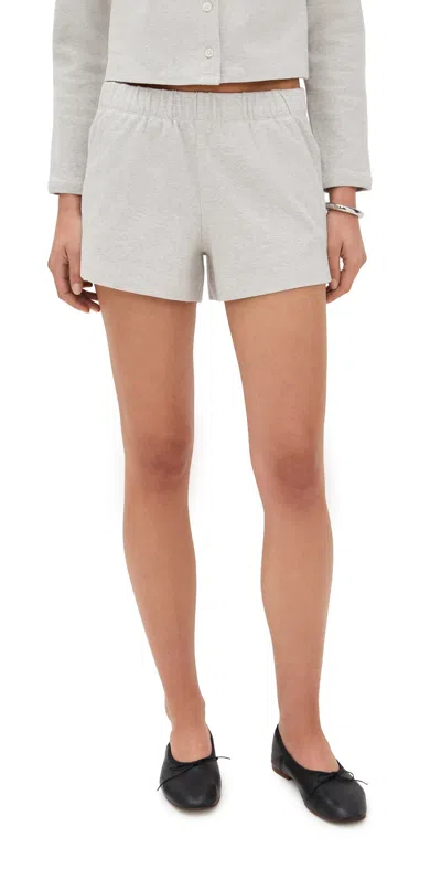 Alex Mill Coco Sport Shorts Heather Grey In Gray