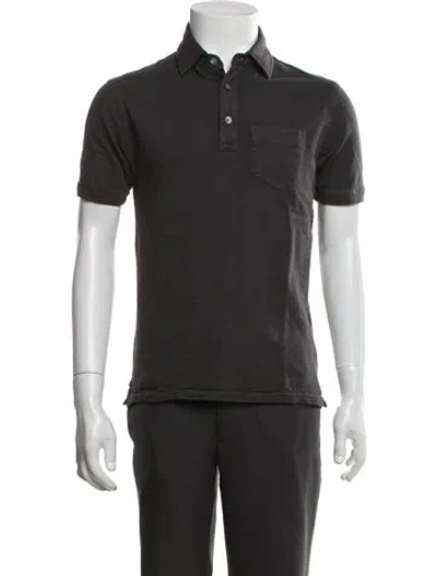 Pre-owned Alex Mill Collar Short Sleeve Polo Shirt In Black