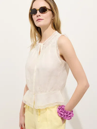 Alex Mill Collette Top In Ramie In White
