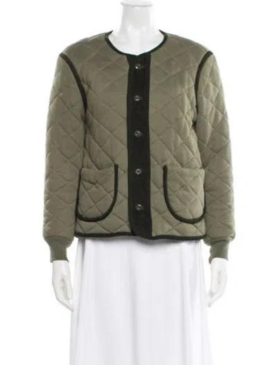 Pre-owned Alex Mill Colorblock Pattern Evening Jacket In Green