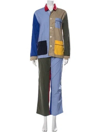 Pre-owned Alex Mill Colorblock Pattern Pant Set In Multi