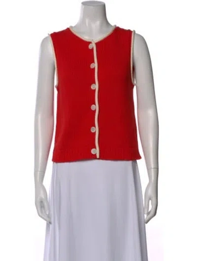 Pre-owned Alex Mill Colorblock Pattern Scoop Neck Sweater In Red