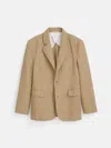 Alex Mill Cooper Blazer In Cotton Linen In Khaki