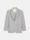Alex Mill Cooper Striped Cotton-seersucker Blazer In Gray