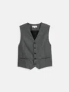 Alex Mill Cooper Vest In Italian Wool In Gray