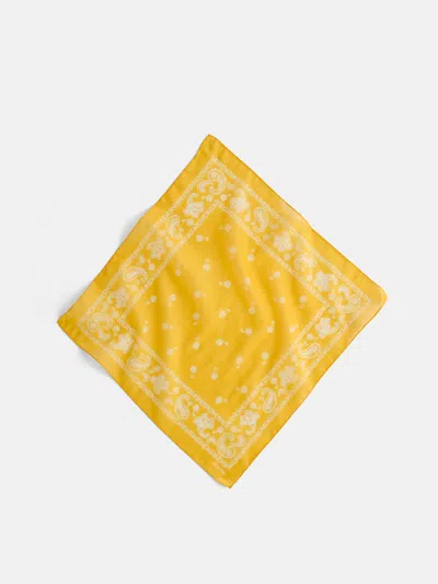 Alex Mill Cotton Bandana In Yellow/white