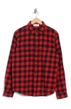 Alex Mill Buffalo Plaid Flannel Work Shirt In Red/black