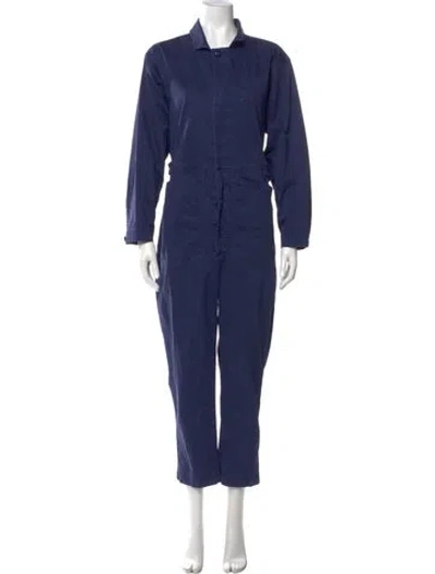 Pre-owned Alex Mill Crew Neck Jumpsuit In Blue