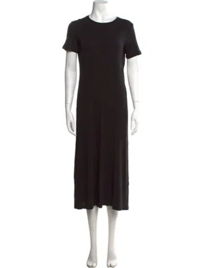 Pre-owned Alex Mill Crew Neck Long Dress In Black