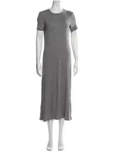 Pre-owned Alex Mill Crew Neck Long Dress In Grey