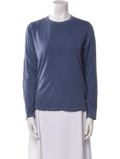 Pre-owned Alex Mill Crew Neck Long Sleeve Blouse In Blue