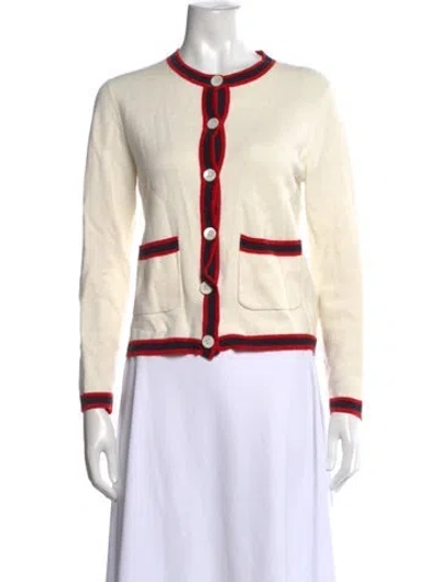 Pre-owned Alex Mill Crew Neck Long Sleeve Button-up Top In White