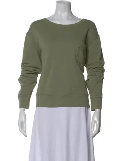 Pre-owned Alex Mill Crew Neck Long Sleeve Sweatshirt In Green