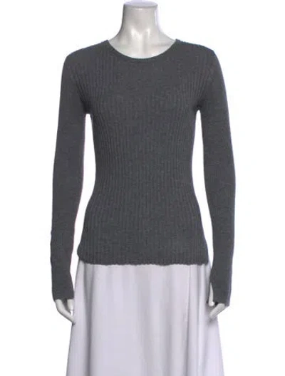 Pre-owned Alex Mill Crew Neck Long Sleeve Top In Grey