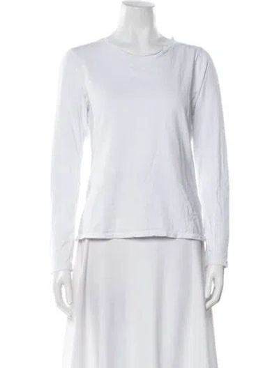 Pre-owned Alex Mill Crew Neck Long Sleeve T-shirt In White