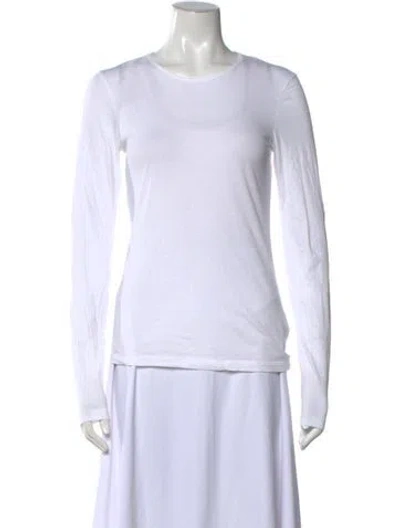 Pre-owned Alex Mill Crew Neck Long Sleeve T-shirt In White