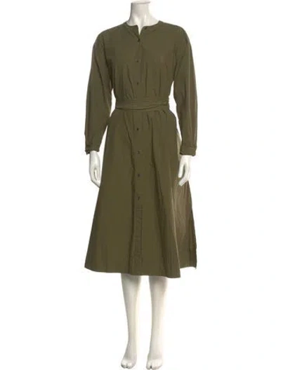 Pre-owned Alex Mill Crew Neck Midi Length Dress In Green