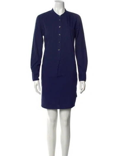 Pre-owned Alex Mill Crew Neck Mini Dress In Blue