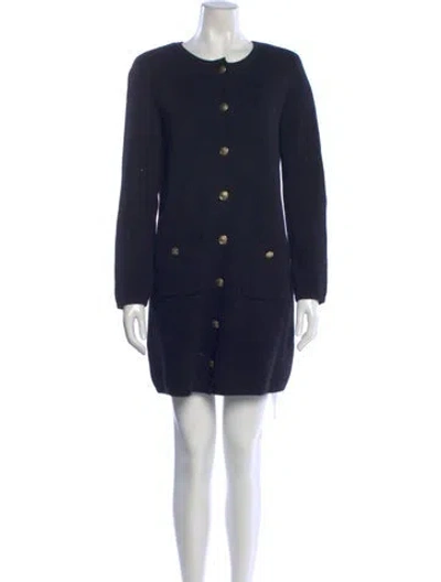 Pre-owned Alex Mill Crew Neck Mini Dress In Blue