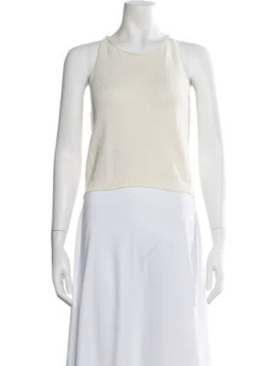 Pre-owned Alex Mill Crew Neck Sleeveless Top In Neutral