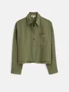 Alex Mill Gemma Oversized Washed Lyocell Shirt In Faded Olive