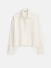 Alex Mill Cropped Gemma Shirt In Ivory