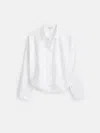 Alex Mill Cropped Jo Shirt In Cotton Poplin In White
