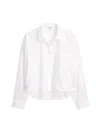Alex Mill Cropped Jo Shirt In Cotton Poplin In White