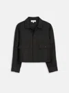 Alex Mill Cropped Work Jacket In Linen In Black