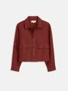 Alex Mill Cropped Work Jacket In Linen In Brown