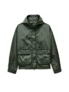 Alex Mill David Windbreaker In Garment Dyed Nylon In Flight Green