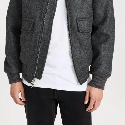 Alex Mill Dean Bomber Jacket In Wool In Grey