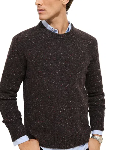Alex Mill Donegal Crew Neck Sweater Pinot Noir In Black