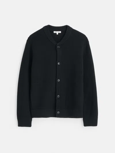 Alex Mill Donny Sweater Jacket In Heavyweight Wool In Black