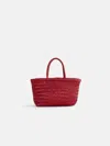 Alex Mill Dragon Diffusion Mini Flat Gora Bag In Red