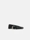 Alex Mill Dragon Diffusion Woven Leather Belt In Black