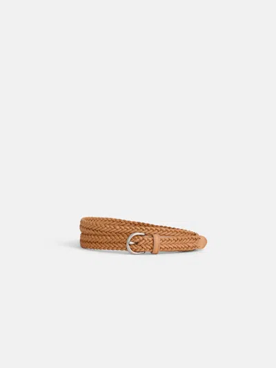 Alex Mill Dragon Diffusion Woven Leather Belt In Natural